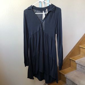 Black collared Free People dress